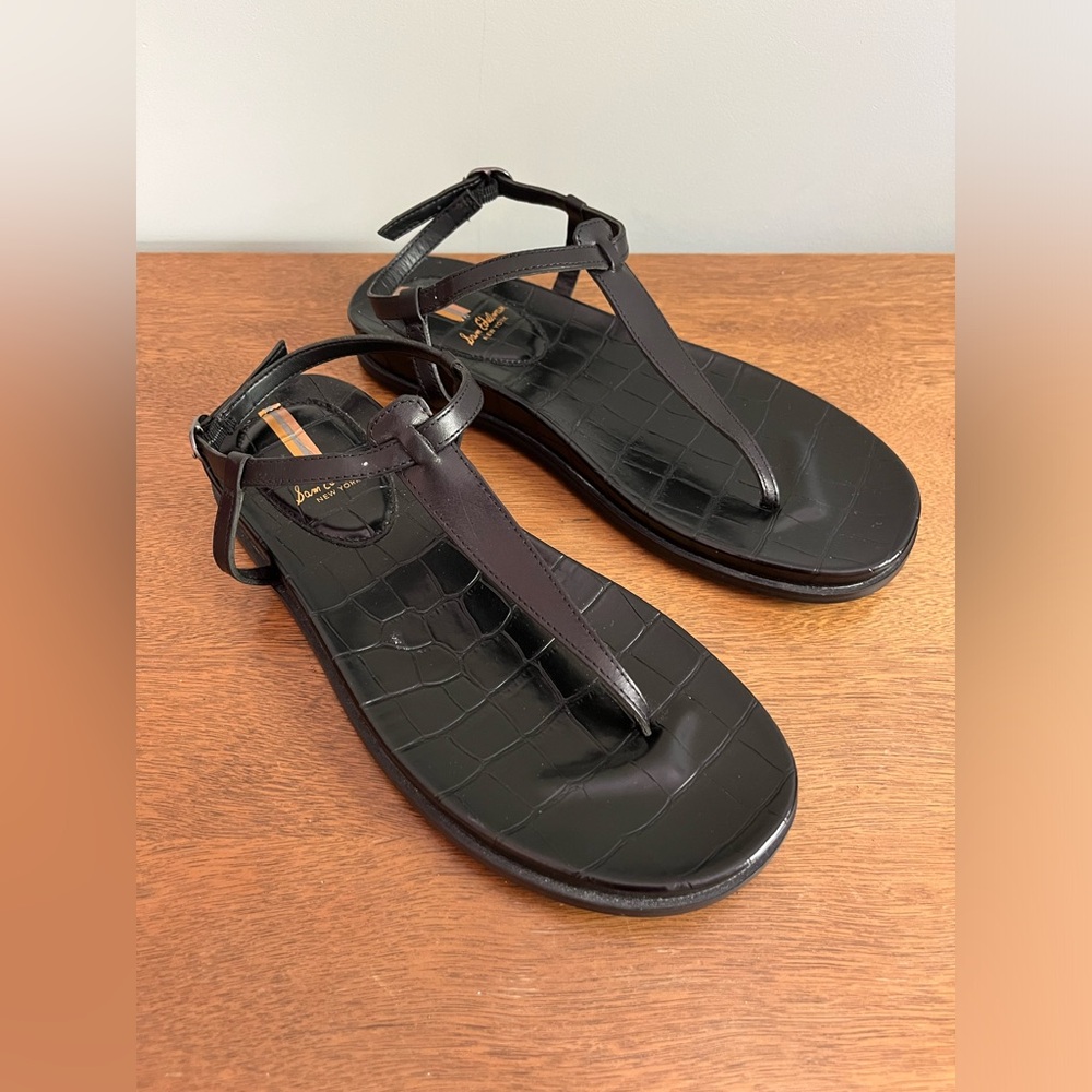 sam edelman t strap leather sandals NWOB
